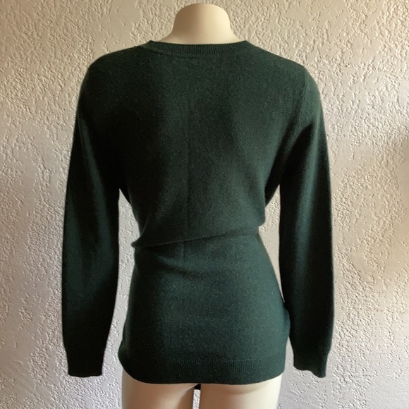 𝅺ANTONIO MELANI  100% cashmere “LESLEY” dark green sweater.XS - Picture 5 of 8